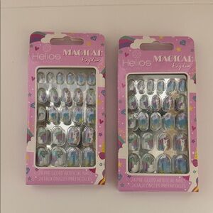 Helios Magical Kingdom Pre-Glued Artificial Nails - Pastel Rainbow